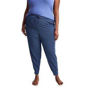 NWT State Of Day Womens Jogger Pajama Pants 100180166MS Diamond Geo Blue XL